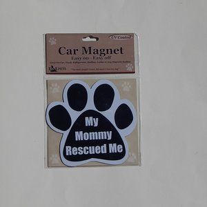 E&S Pets Car Magnet - My Mommy Rescued Me - Dog Paw 5" x 5.5"